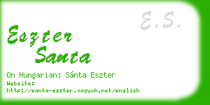 eszter santa business card